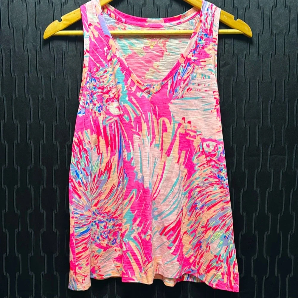Lilly Pulitzer Jaylynne Racerback Sleeveless Size S Top - Picture 2 of 9